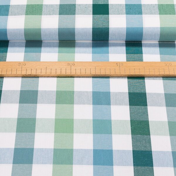 KANAFAS CZ Pravý český bavlněný kanafas ŽOFIE K3,5 15303 kostka 3,5cm, žluto-modro-zelený, š.140cm (látka v metráži)