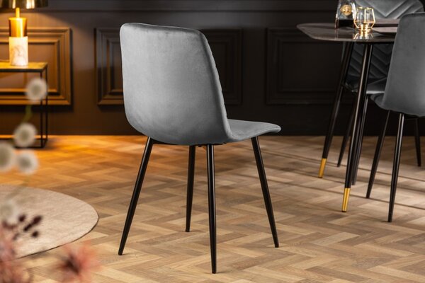 Invicta Designová židle Amazon sametově šedá