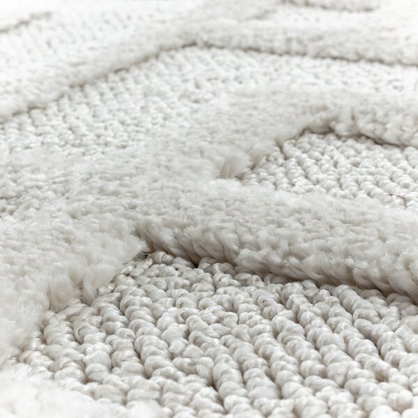 Ayyildiz, Kusový koberec Pisa 4708 Cream kruh, 80x80 (průměr) kruh, bílá, ložnice