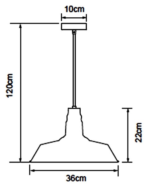 Aigostar - LED Lustr na lanku 1xE27/60W/230V pr. 36 cm černá