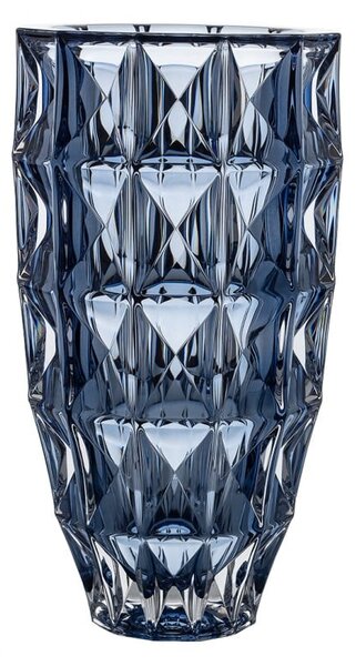 KŘISTÁLOVÁ VÁZA BOHEMIA DIAMOND SMOKEY BLUE 280 MM