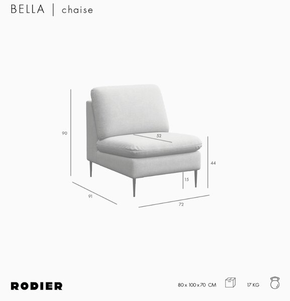 -25 % Dny MOMENTI– Rodier Světle hnědé sametové křeslo Belle