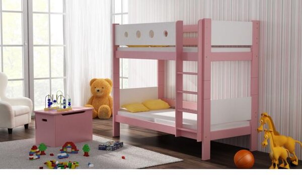 Postýlky a postele - Patrová dětská postel - 180x80 cm Bez šuplíku Dodatečná přišroubovaná bariéra na spodní postel Olše