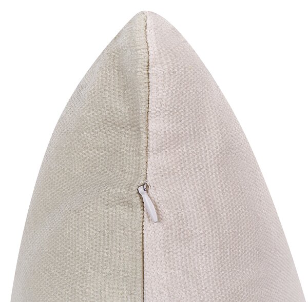 Sada 2 dekorativních polštářů TULIPA 45 x 45 cm Taupe