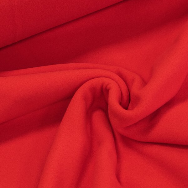 Fleece (flís) jednobarevná uni 037 červená, š.150cm (látka v metráži)