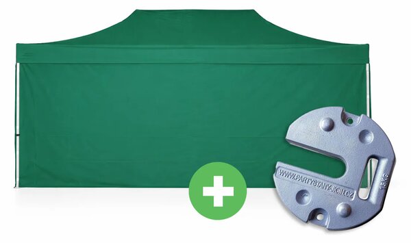 Nůžkový stan 3x6m ALU PREMIUM SET - plné bočnice + závaží barva Černá