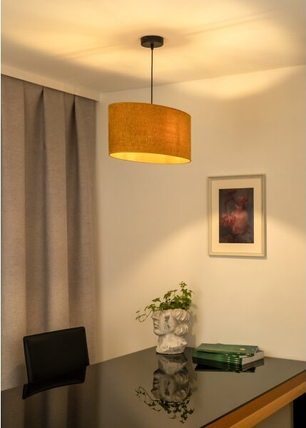 Duolla - Lustr na lanku OVAL 1xE27/15W/230V hnědá