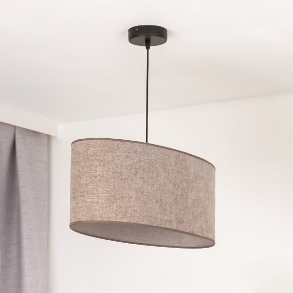 Duolla - Lustr na lanku OVAL 1xE27/15W/230V hnědá
