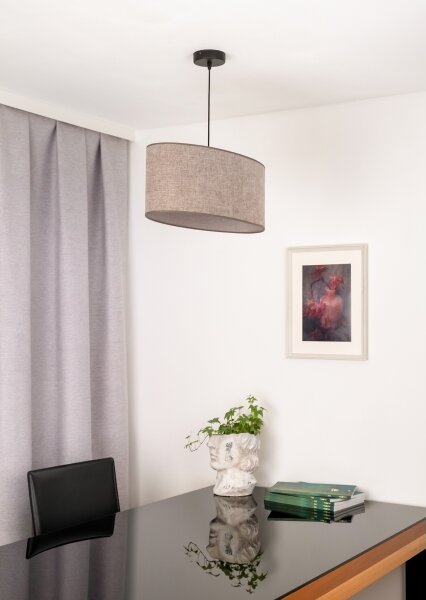 Duolla - Lustr na lanku OVAL 1xE27/15W/230V hnědá