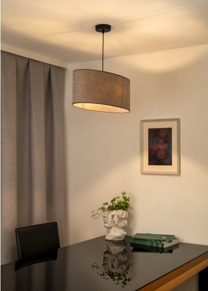 Duolla - Lustr na lanku OVAL 1xE27/15W/230V hnědá