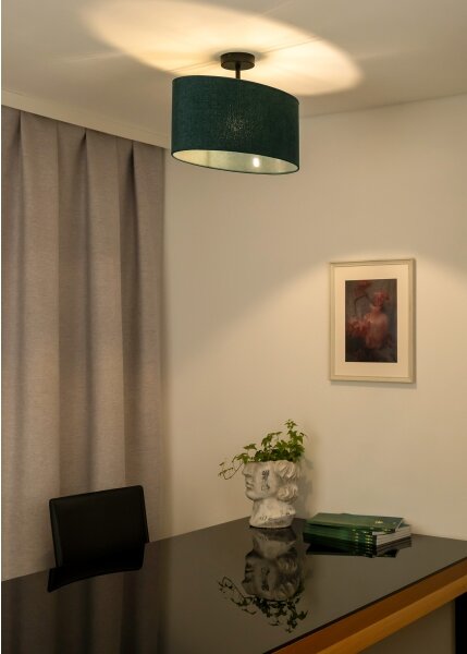 Duolla - Přisazený lustr OVAL 1xE27/15W/230V zelená