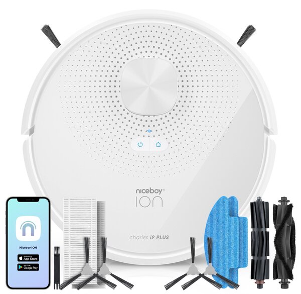 Niceboy Charles i9 Plus White Robotický vysavač