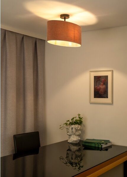 Duolla - Přisazený lustr OVAL 1xE27/15W/230V růžová