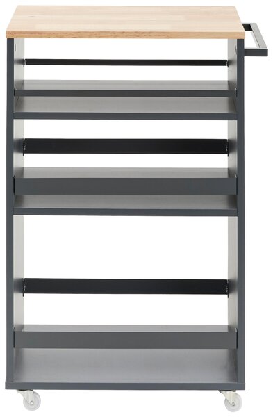 SERVÍROVACÍ VOZÍK, šedá, přírodní barvy, 50/38/78 cm MID.YOU - Barové vozíky, Online Only