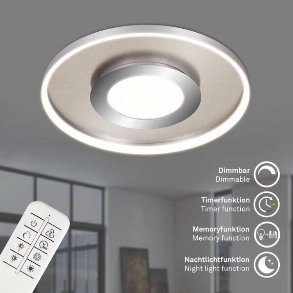 Briloner 3640-012 - LED Stmívatelné stropní svítidlo LED/25W/230V 2700-6500K+ DO