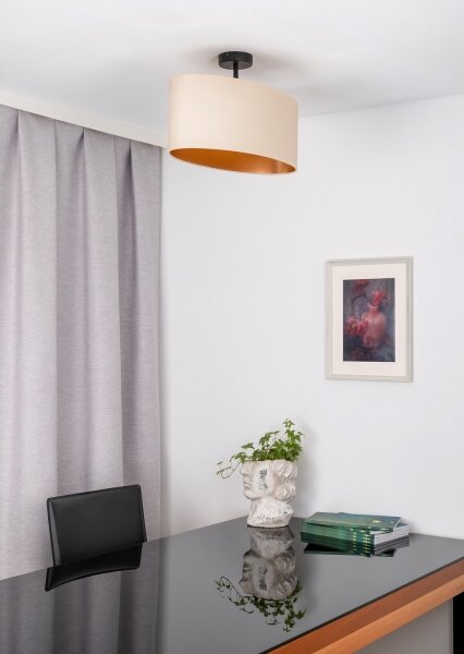 Duolla - Přisazený lustr OVAL VEGAN 1xE27/15W/230V krémová