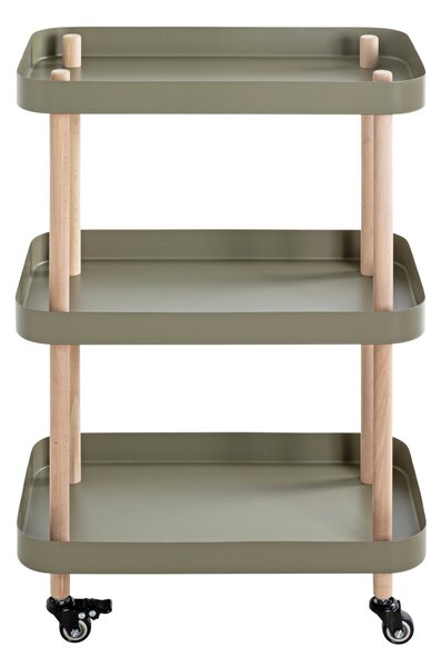 SERVÍROVACÍ VOZÍK, zelená, přírodní barvy, barvy buku, 50/30/76 cm - Barové vozíky, Online Only
