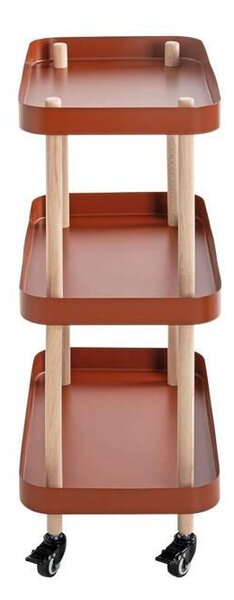 SERVÍROVACÍ VOZÍK, přírodní barvy, červená, barvy buku, 50/30/76 cm - Barové vozíky, Online Only