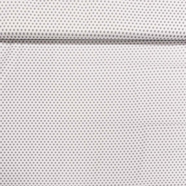 Bavlněné plátno 2676/101741/106 černý kvítek na bílé, š.140cm (látka v metráži)