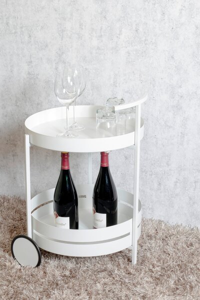 SERVÍROVACÍ VOZÍK, bílá, 42/42/61 cm - Barové vozíky, Online Only