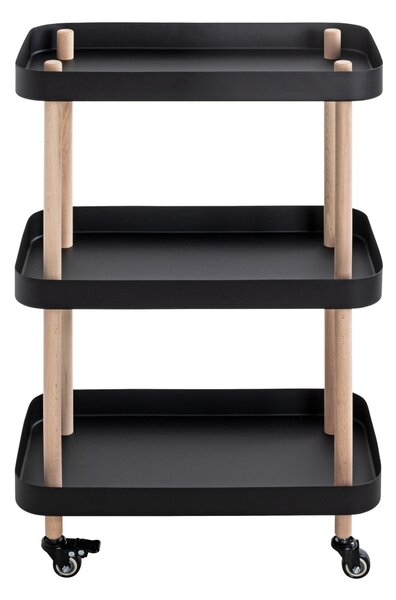 SERVÍROVACÍ VOZÍK, přírodní barvy, černá, barvy buku, 50/30/76 cm - Barové vozíky, Online Only