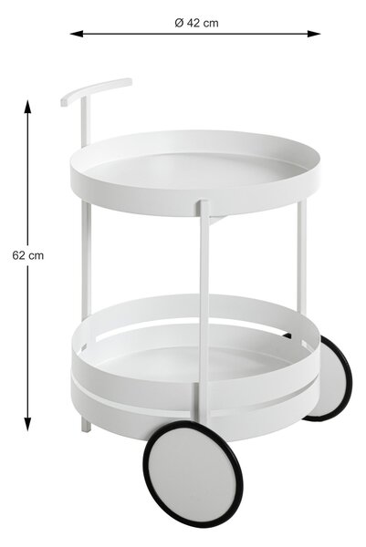 SERVÍROVACÍ VOZÍK, bílá, 42/42/61 cm - Barové vozíky, Online Only