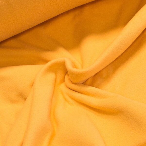 Fleece (flís) jednobarevná uni světle oranžová, š.150cm (látka v metráži)