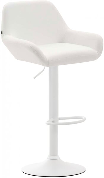 Barová stolička Braga ~ koženka, bílá podnož - Bílá