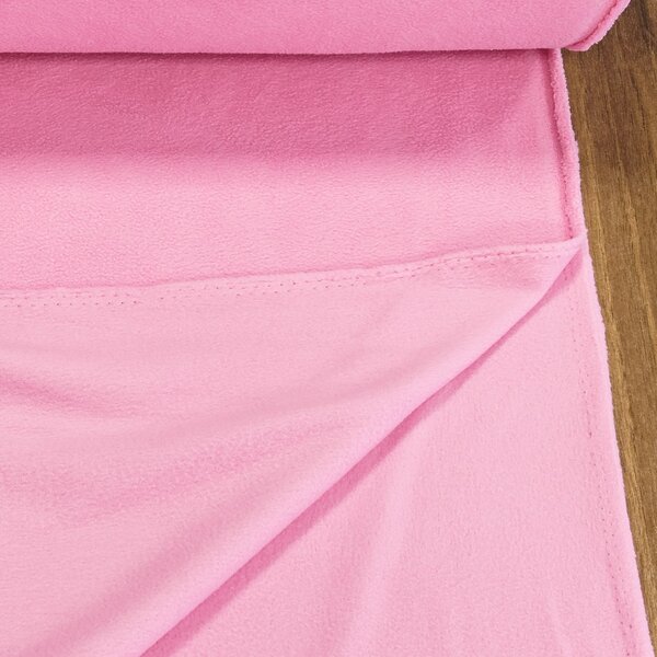 Fleece (flís) jednobarevná uni STR 2093 A, růžová, š.150cm (látka v metráži)