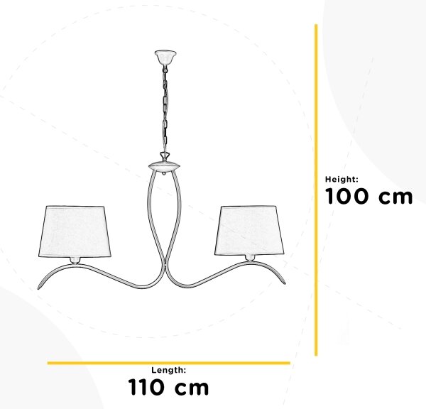 ONLI - Lustr na řetězu ZEN 2xE27/22W/230V