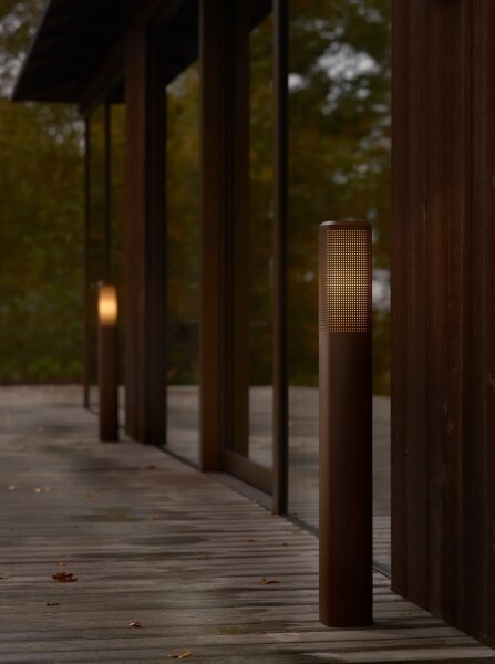 Nordlux - Venkovní lampa SIDARA 1xE27/15W/230V IP44 95 cm hnědá