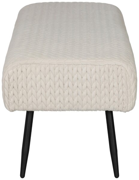 TABURETOVÁ LAVICE, kov, textil, kompozitní dřevo, 110/41/43 cm MID.YOU - Online Only lavice, Online Only
