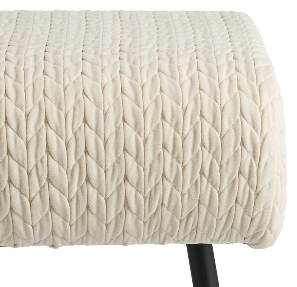 TABURETOVÁ LAVICE, kov, textil, kompozitní dřevo, 110/41/43 cm MID.YOU - Online Only lavice, Online Only