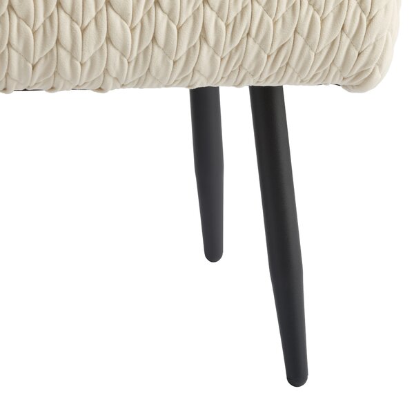 TABURETOVÁ LAVICE, kov, textil, kompozitní dřevo, 110/41/43 cm MID.YOU - Online Only lavice, Online Only