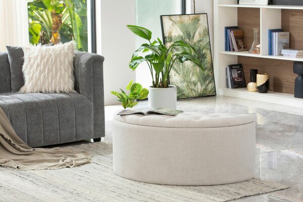 TABURET, textil, kompozitní dřevo, 100/44/42 cm MID.YOU - Online Only lavice, Online Only
