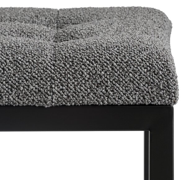 TABURETOVÁ LAVICE, kov, textil, kompozitní dřevo, 120/45/42 cm MID.YOU - Online Only lavice, Online Only