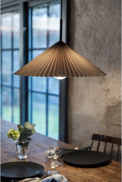 Markslöjd 108709 - Lustr na lanku PLISADO 1xE27/40W/230V pr. 50 cm šedá