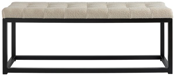 TABURETOVÁ LAVICE, kov, textil, kompozitní dřevo, 120/45/42 cm MID.YOU - Online Only lavice, Online Only