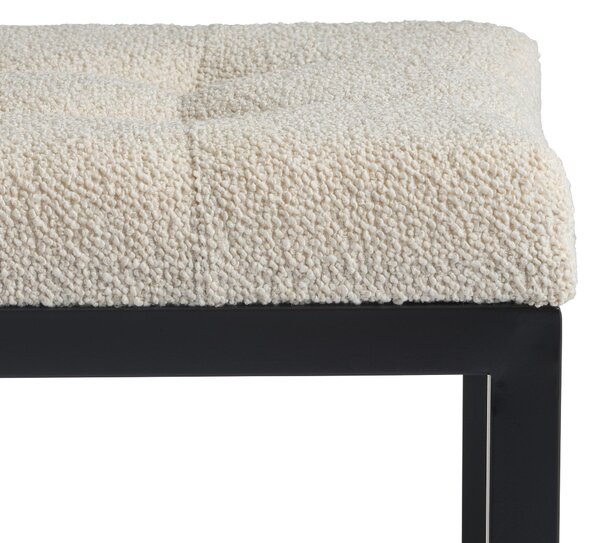 TABURETOVÁ LAVICE, kov, textil, kompozitní dřevo, 120/45/42 cm MID.YOU - Online Only lavice, Online Only