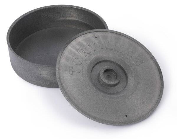 Ohřívač na tortilly KitchenCraft World of Flavours 20,5 cm do mikrovlnné trouby, šedý WFTOWARMER