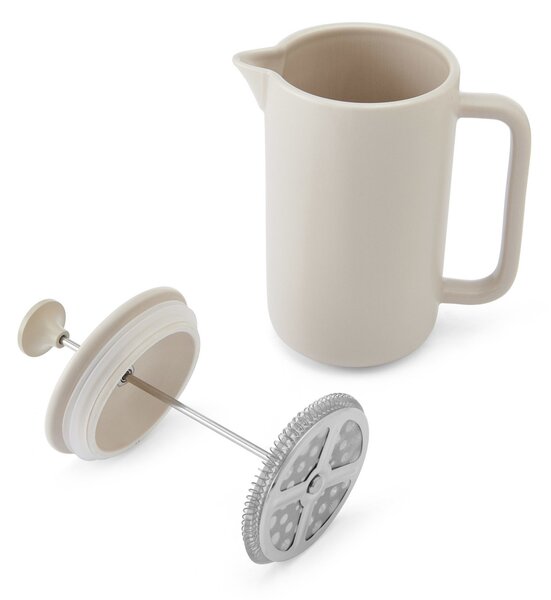 French press La Cafetière Arezzo 1 l na 8 šálků, béžový, keramický s nerezovým sítkem LCARZ8CPLAT