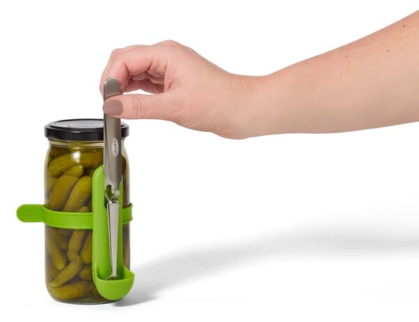 Vidlička a kleště Chef’n Squeeze n’ Hold 2 v 1 na nakládané potraviny, držák na sklenici 5314007EU