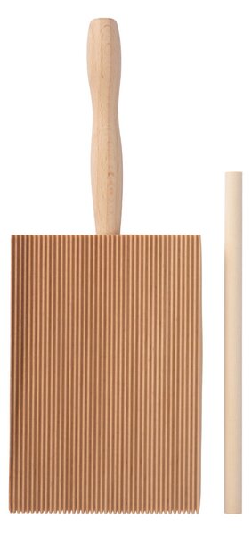 Sada na tvarování gnocchi KitchenCraft World of Flavours 2 ks, FSC bukové dřevo, destička a váleček WFGNOCCHI2PC