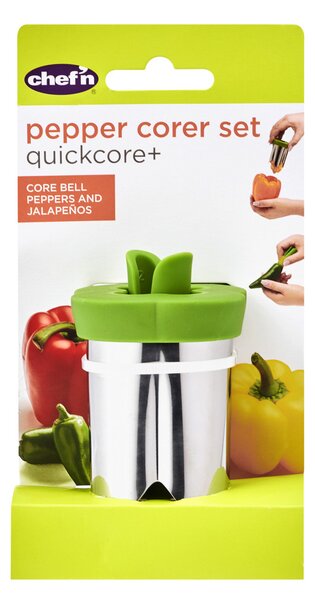 Vykrajovače paprik Chef’n QuickCore Plus 2 ks, na sladké a chilli papriky, kovové hrany, do myčky 5305379EU