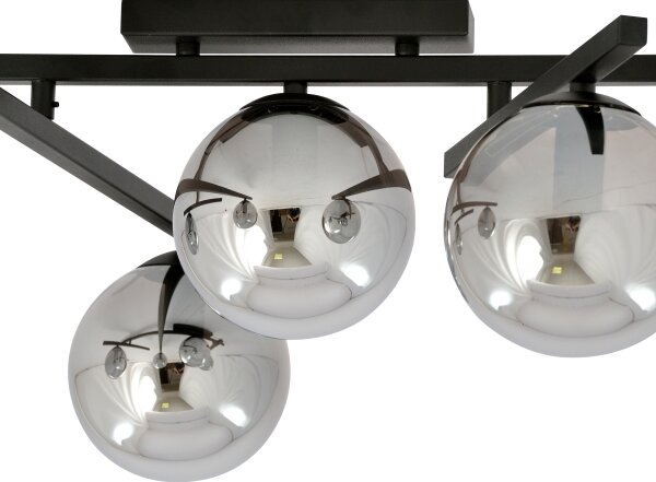Stropní svítidlo SMART 4xE14/10W/230V černá/šedá