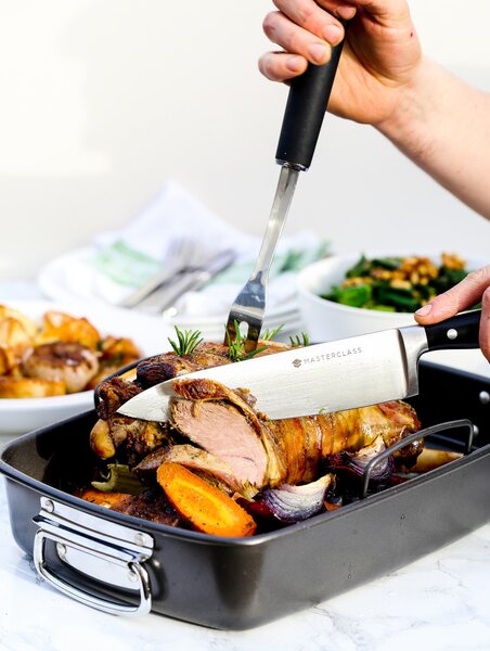Kuchařský nůž MasterClass EdgeKeeper 20 cm, nerezová čepel, samoostřicí ochranné pouzdro, záruka 25 let MCEKTRCHEF