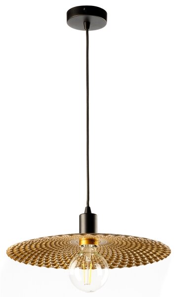 ONLI - Lustr na lanku GOLDEN 1xE27/22W/230V zlatá/černá