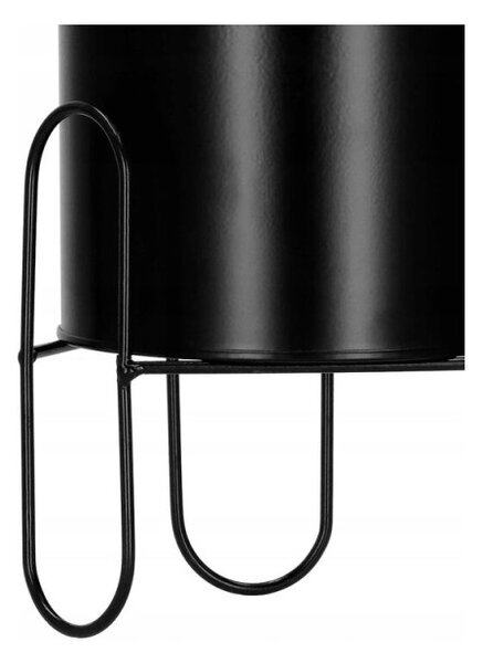 Květináč se stojanem 28 cm SPRINGOS GA0164 černý