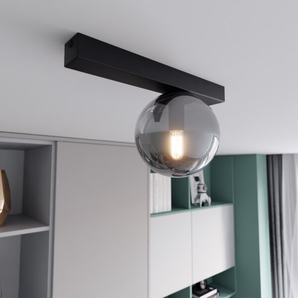 Stropní svítidlo FIT 1xE14/10W/230V černá/šedá