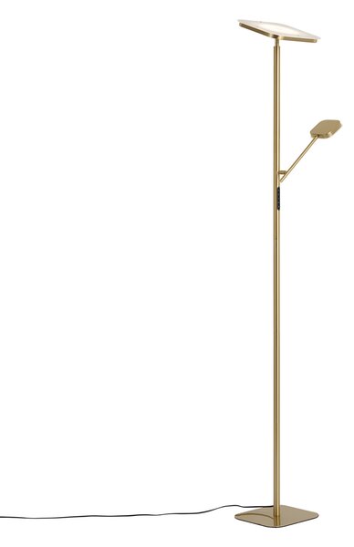 Moderní stojací lampa mosazná vč. stmívatelné LED - Divana